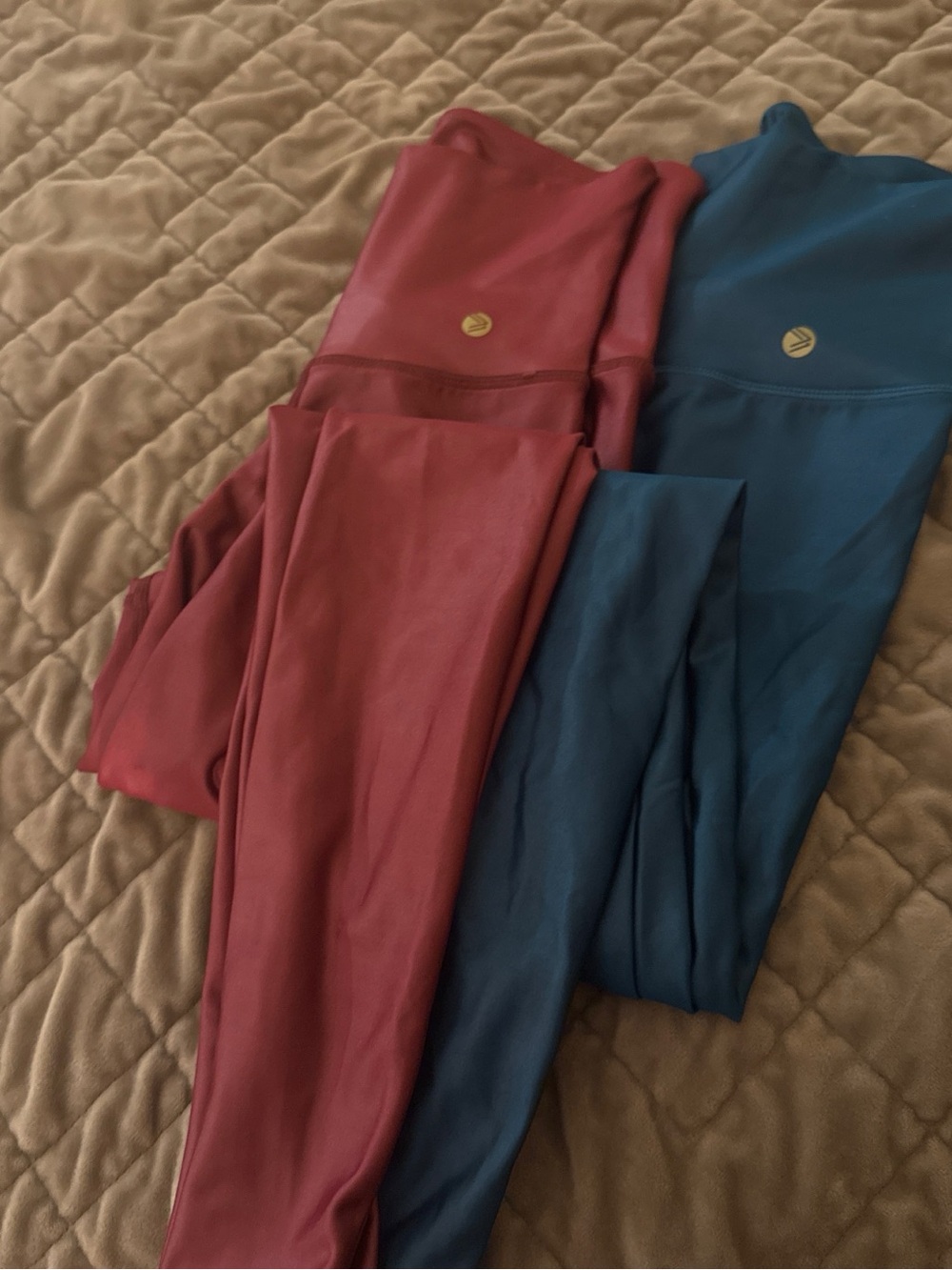High-Waist Maxi Skirt — Red and Teal Colorblock - Picture 2 of 3